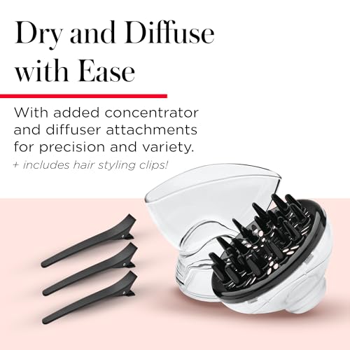 REVLON Infrared Ionic Hair Dryer 1875W with Diffuser