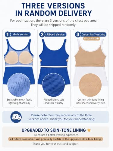 Women's Ribbed Crop Tank Top with Built-in Bra