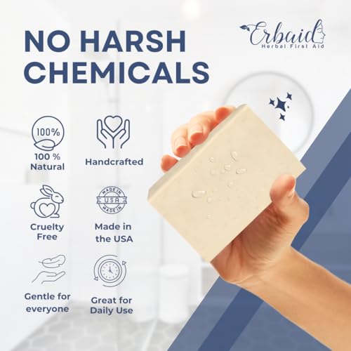 Pyrithione Zinc Soap Bar for Face & Body, 4oz | 2% ZnP Bar Soap Skin Repair Cleanser for Acne, Rosacea, Eczema, Dermatitis, Psoriasis, Itching | Cleansing, Calming Zinc Facial Wash Made in USA