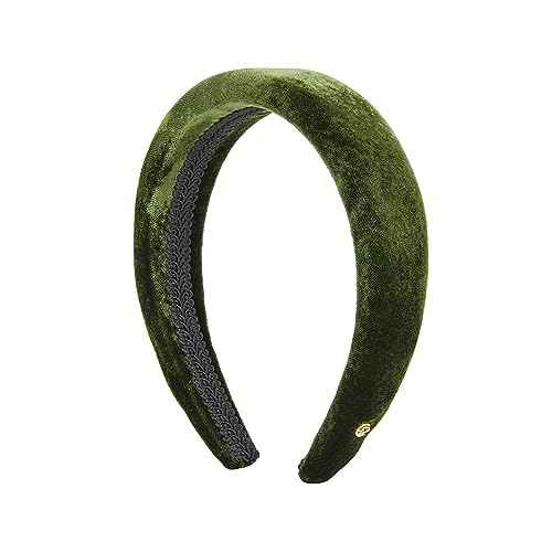 EVITA PERONI Thick Green Velvet Wide Headband for Women Soft Headband No Slip Comfortable Wearing Fashion Hair Band