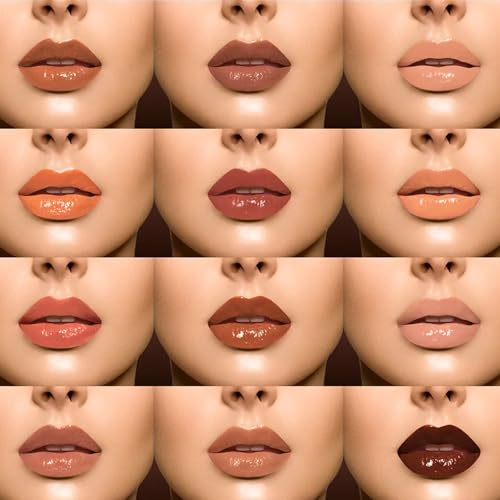 Juvia's Place Coffee Shop Lip Gloss - Brown Sugar - Hydrating Butter Lip Gloss for Women, Long-Lasting Shine, Moisturizing Glass-like Finish, Plumping Non-sticky, Suitable for every vibe