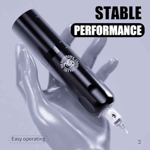 Dragonhawk X3 Tattoo Kit Wireless Beginner Complete Tattoo Gun Machine Kit Lining Shading Practice Skin