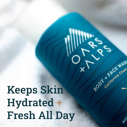 Oars + Alps Men's Moisturizing Body and Face Wash, Skin Care Infused with Vitamin E and Antioxidants, Sulfate Free, California Coast, 1 Pack