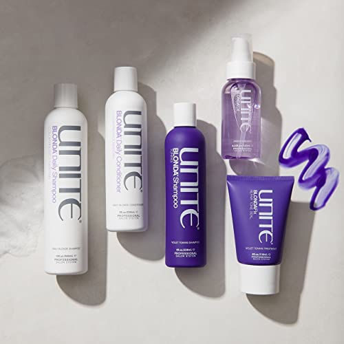 UNITE Hair ? BLONDA Daily Shampoo ? Gentle Cleanser for No-Tone Days to Maintain Bright Blonde, Gray & Highlighted Hair ? Adds Weightless Moisture & Shine ? 10 Fl Oz