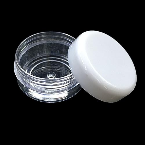 100pcs Clear Cosmetic Jars, 5g Transparent Plastic Rectangular Cream Containers with Lid, Ideal for Makeup, Lip Balm, Lotion, Craft Items
