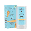 BABO Botanicals Sensitive Baby Mineral Sunscreen Stick SPF 50-70% Organic Ingredients - Zinc Oxide - NSF & Made Safe Certified - EWG Verified - Water Resistant - Fragrance-Free - for Babies & Kids