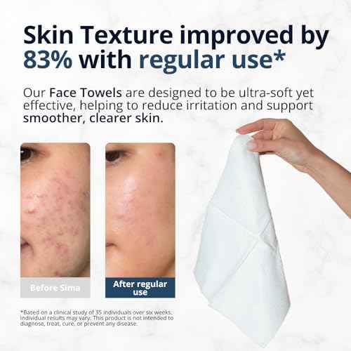 Sima Disposable Face Towels for Drying - 100% Cotton Face Wipes 50 Pack - Biodegradable Makeup Remover for Sensitive Skin, Gentle Clean Facial Cloth - Ultra-Soft & Lint-Free, Cruelty Free