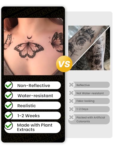 Semi Permanent Tattoo Sheets - Sexy Words for Women