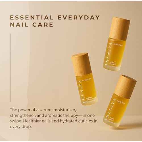 Cuticle Oil for Nail Strengthening and Growth ? Hydrating, Vegan, Organic Formula with Jojoba & Vitamin E | 3 Signature Fragrances | 5mL Roll-On (0.17 Fl Oz, Sandalwood Fragrance)