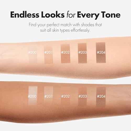 Blanc Cover Cream Stick V White - Korean Color-Changing Foundation Stick with Volufiline - Medium to Full Coverage Dewy Finish Base Makeup - Dual-Ended with Detachable Brush (202 Natural)