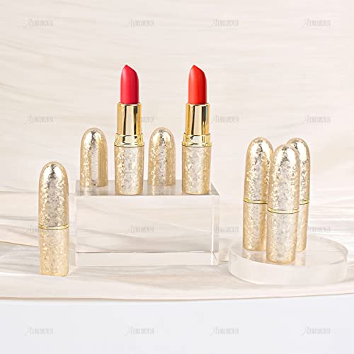Empty Lipstick Tubes Bullet Shape DIY 8 Pack Gold