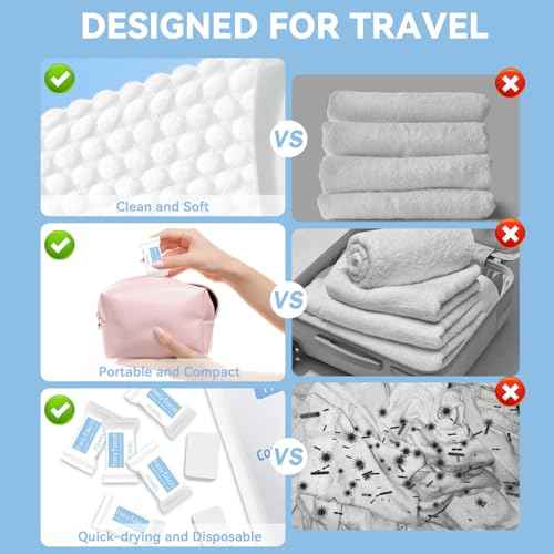 Compressed Towels Tablets 11.8¡±x11¡± (25 Count), Portable Compressed Disposable Washcloths for Travel, Soft Compressed Face Towel for Facial Daily Wash & Outdoor Activities Clean, Single Use
