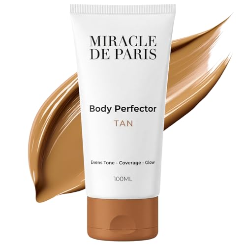 Miracle de Paris Tattoo Cover Up Makeup – Waterproof Body Foundation for Legs, 3.38 fl oz, Tan