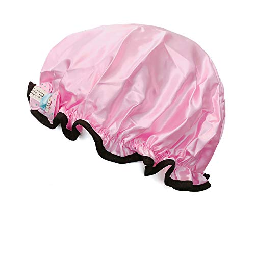 Wrapables¢ç Fun and Novelty Double Layer Waterproof Shower Caps for Kids (Set of 2), Precious Bow