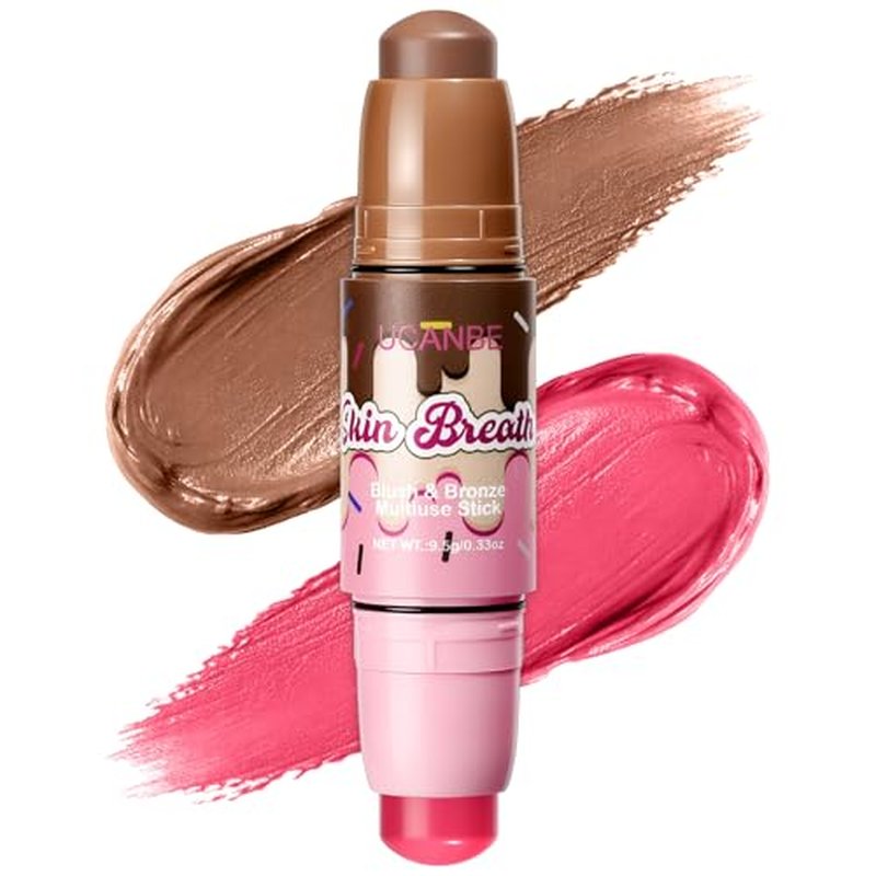 UCANBE 2-in-1 Blush & Bronzer Stick - Cream Makeup for Natural Glow