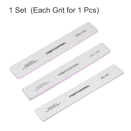 HARFINGTON 5pcs Double-Sided Sanding Sticks - 80/100/180 Grit for Metal, Wood & Plastic