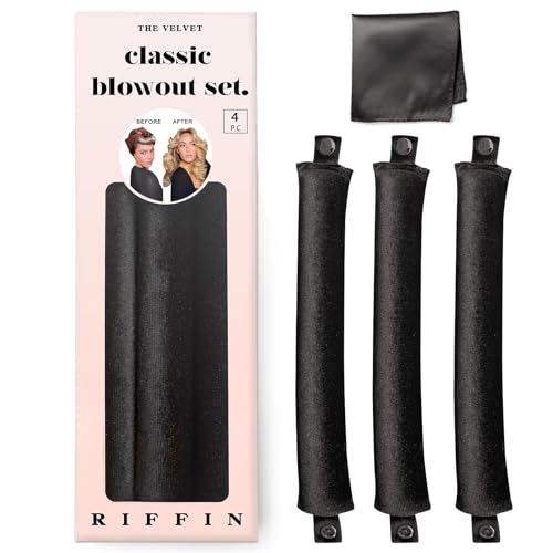 Heatless Curling Rods Overnight Set with Velvet Fabric & Satin Wrap