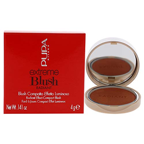 PUPA Milano Extreme Blush Radiant - Enhances The Natural Radiance Of The Face - Gives A Glowing And Smoothing Effect - Lightweight Formula - Suitable For All Skin Types - 030 Coral Passion - 0.141 Oz