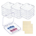 16 Pcs Acrylic Press On Nail Storage Boxes with Double Sided Tape