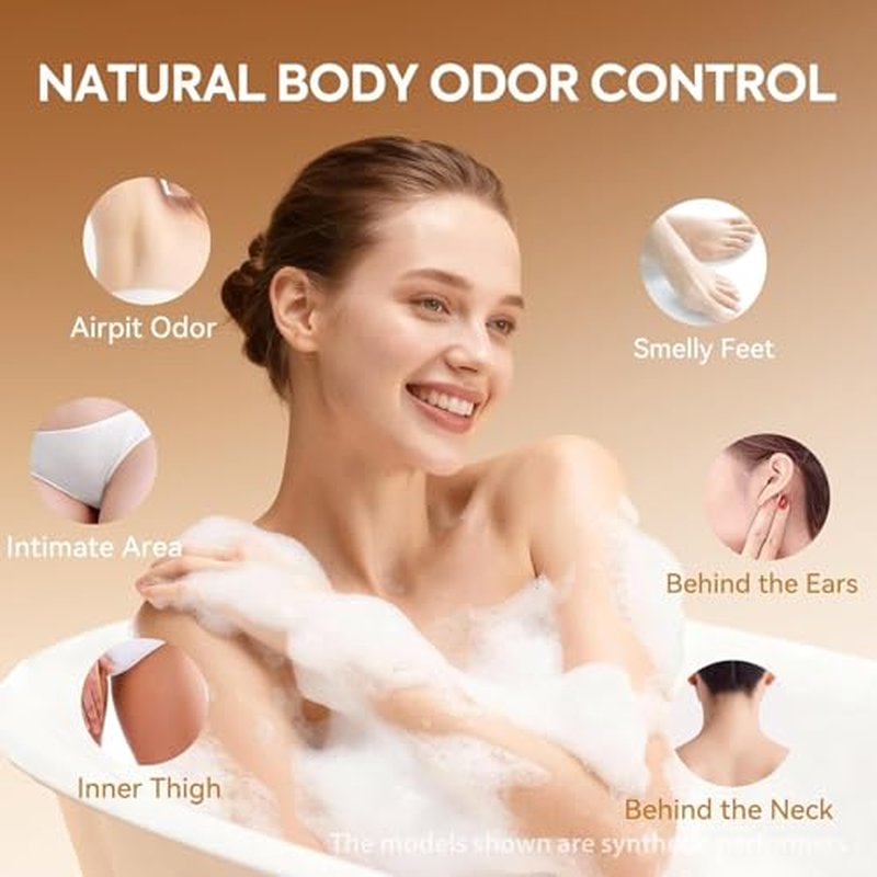 QualiLife Natural Persimmon Body Wash for Odor Control