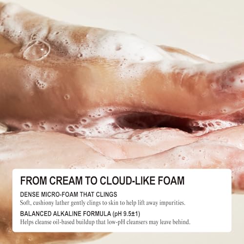 NUNIES Mild Alkaline Cleansing Foam ? Daily Korean Face Wash for Sensitive Skin | Cream-to-Foam Lather | Deep Cleanser with Hyaluronic Acid & Ceramide | Fragrance-Free | 4.05 fl.oz. (120ml)