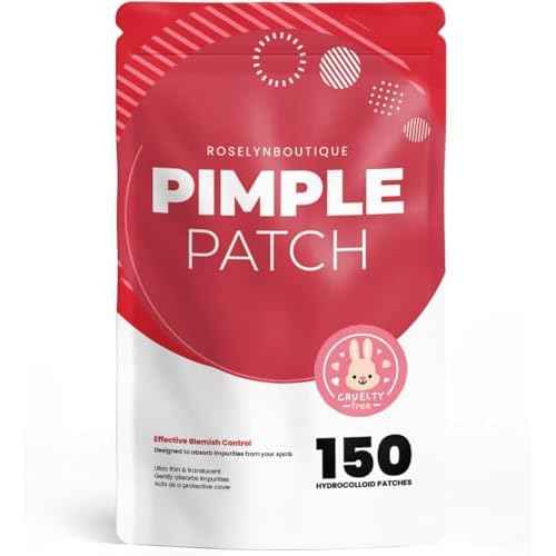 ROSELYNBOUTIQUE Pimple Patches for Face - Hydrocolloid Acne Patches with Tea Tree Oil, Zits Blemishes Pore Strips - Vegan Facial Skin Care Products Cruelty-Free (150 Counts - 4 Sizes)