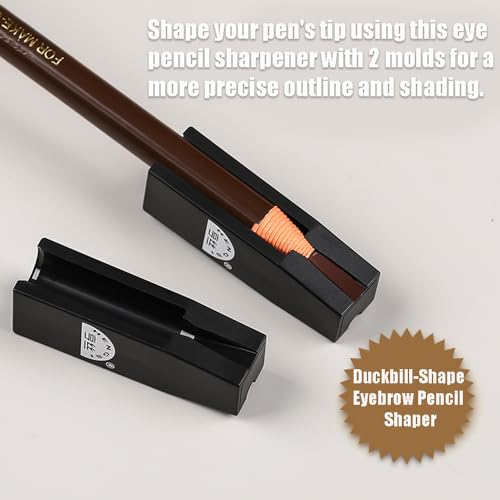 Booge 2-in-1 Duckbill Eyebrow Pencil Sharpener Tool for Peel Off Pencils - 5 Pack