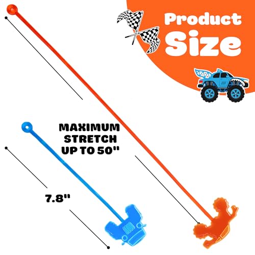 48 PCS Monster Truck Party Favors Set with Sticky Hands & Tattoos