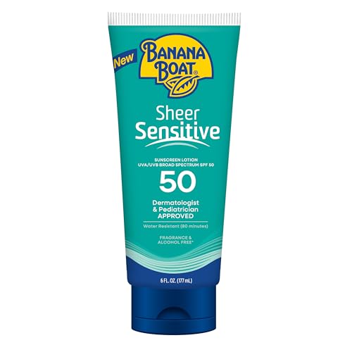 Banana Boat Sheer Sensitive SPF 50 Sunscreen Lotion, 6oz