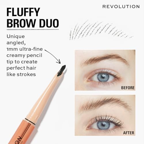 Fluffy Brow Filter Duo - 2-in-1 Eyebrow Pencil & Gel, Medium Brown