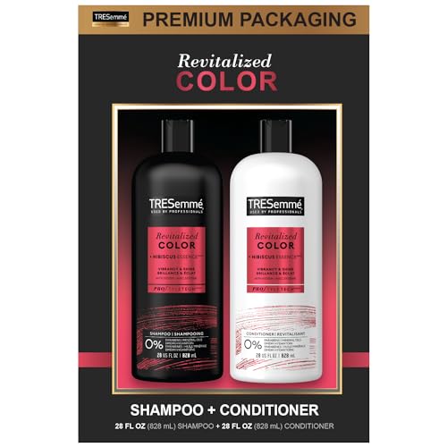 TRESemmé Shampoo and Conditioner Set, Color Revitalize, Protects Hair Color for Weeks with Sunflower Seed Oil for Healthy Hair, 28 Fl Oz each