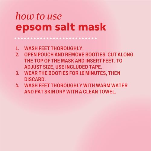 Onyx Professional Epsom Salt Foot Mask Booties for Sore Feet - 6 Pairs