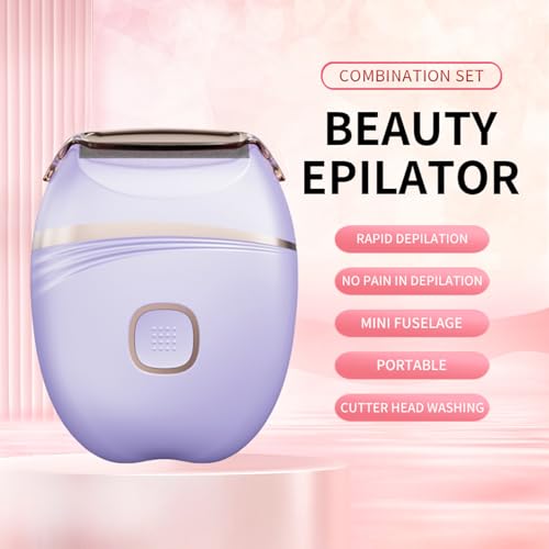 Women Electric Shaver & Bikini Trimmer - Rechargeable Waterproof Razor for Legs Face & Underarms - Purple