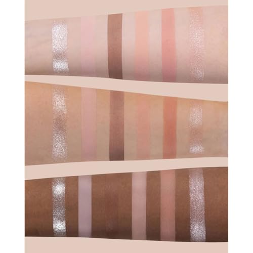 Flower Knows Swan Ballet Six-Color Makeup Palette & Brush Set,Blush,Highlighting & Contour All-in-One Face Makeup Palette with 4 Matte+2 Shimmer Neutral Shades