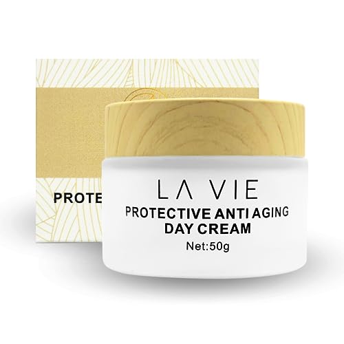 La Vie Protective Anti-Aging Face Cream ? Day Cream with Hyaluronic Acid, Shea Butter & Vitamins ? Firming Face Cream with SPF & Aloe Vera ? 1.7Fl Oz