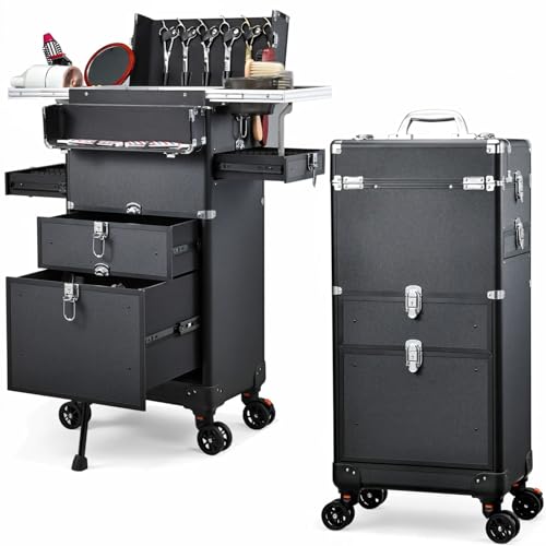 Salon Cart with 4 Drawers & Lockable Wheels