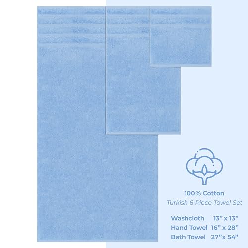 American Soft Linen 6 Piece Turkish Cotton Towel Set