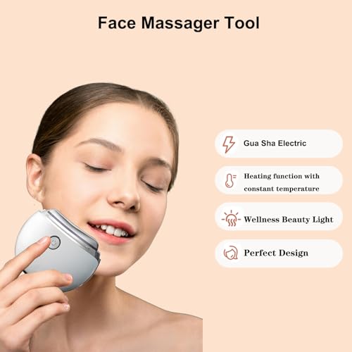 Electric Gua Sha Facial Massager with Red Light Therapy