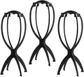 Dreamlover Collapsible Wig Stand for Short Wigs, 3 Pack