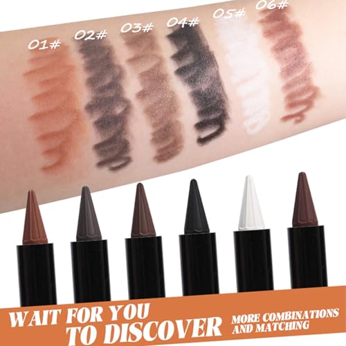 6-Piece Eyeliner & Eyeshadow Stick Set - Matte & Shimmer