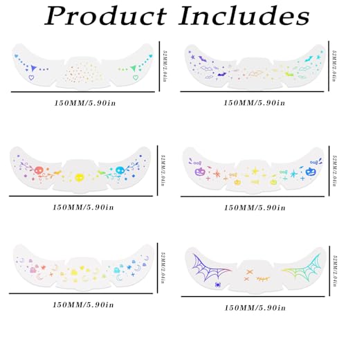 Holographic Gold Glitter Tattoos - Star Sparkles Face & Body