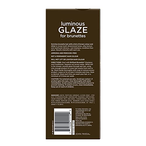 John Frieda Brilliant Brunette Luminous Glaze, 6.5 Fl Oz