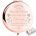 Sister Compact Mirror with Magnifying - Rose Gold Gift