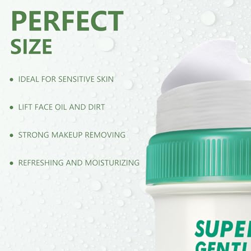 Super Gentle Makeup Remover Wipes Sensitive Skin Eye Makeup Removal Pads Facial Cleansing Plant-Based Fibers, 120 Wipes