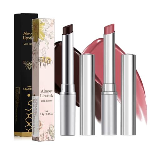 2-Piece Tinted Lip Balm Set - Hydrating Black & Pink Glossy