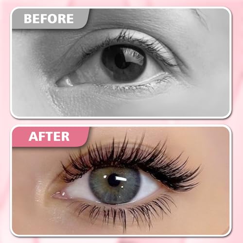DIY Lash Clusters, Individual Lashes Extensions Wispy Cluster Lashes 8-16mm Mix Lengths C Curl 0.07mm Thickness Eyelash Clusters Home Use False Eyelashes Apply Under Your Lashes