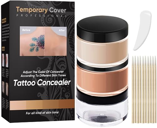 Waterproof Tattoo Concealer Makeup – 2 Shades, 24hr Coverage
