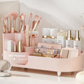 Pink 360 Rotating Makeup Organizer with Brush Holder