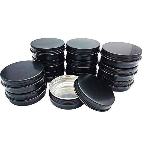 12 Pack 2 oz Aluminum Tin Jars with Screw Lids for Travel