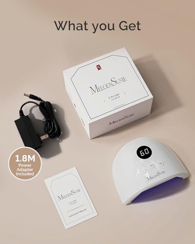 MelodySusie UV LED Nail Lamp with Smart Sensor & 3 Timers